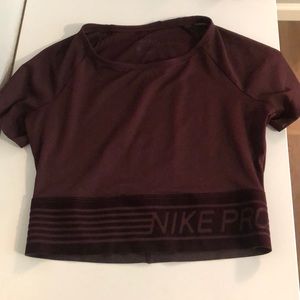 Nike Dri-Fit crop top mesh sleeves